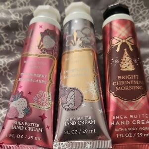 Bath & Body Works Hand Cream Set - Pink, Silver, Red
